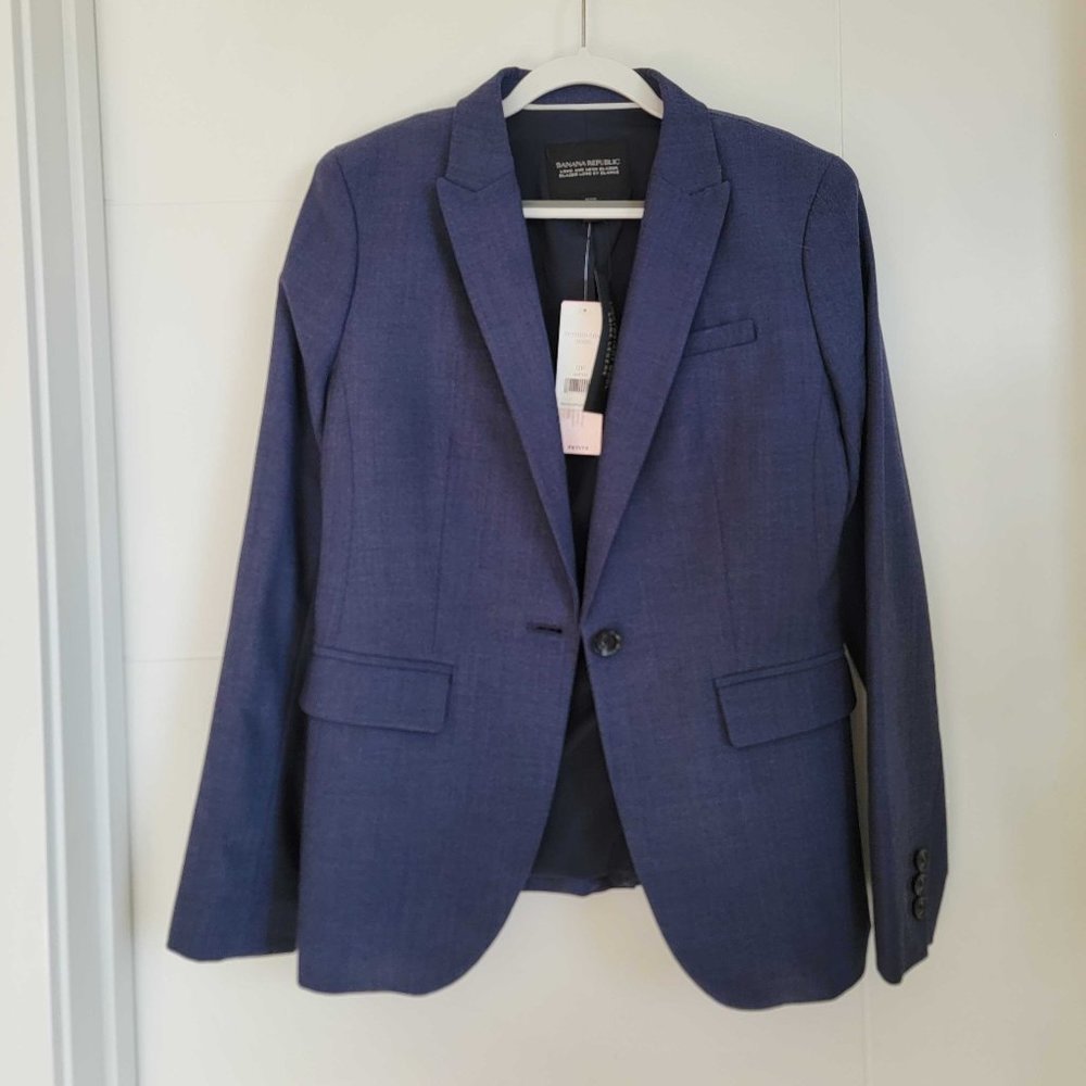 Banana Republic Navy Wool Blazer